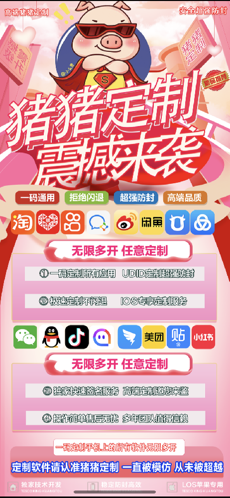 猪猪定制官网-苹果应用多开UDID定制版
